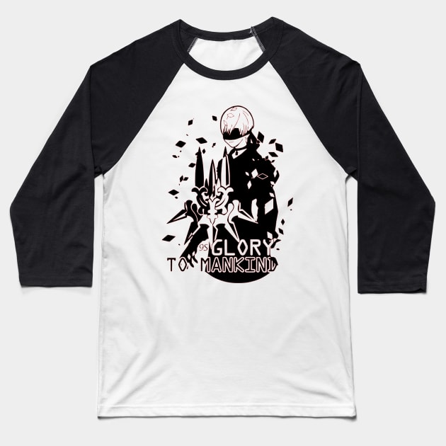 Nier Automata 9S Baseball T-Shirt by OtakuPapercraft